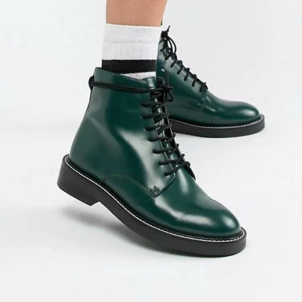 ASOS emerald green bootie